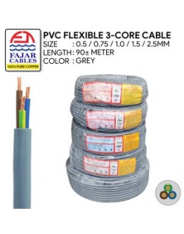 1.0M X 3C X 90M FLEXIBLE CABLE [FAJAR]